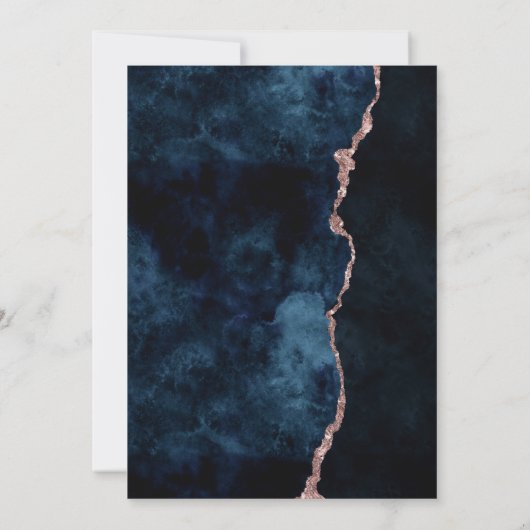 Navy Blue Pop Fizz Clink Bachelorette Party Uitnod Kaart (Achterkant)