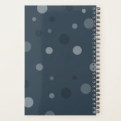 Navy Blue Pop Stippen Jaarlijks Planner (Achterkant)