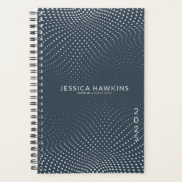 Navy Blue Pop Stippen Jaarlijks Planner