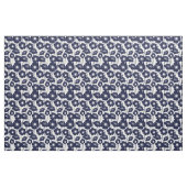 Navy Blue Poppies Pattern Stof (Yard (91,4 cm))