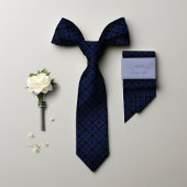 Navy Blue Primrose  Floral Mannen Stropdas
