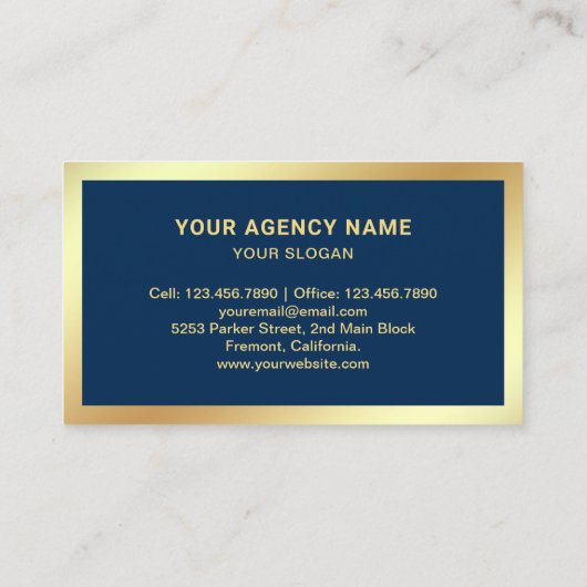 Navy Blue privédetective Visitekaartje (Achterkant)