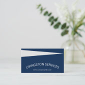 Navy Blue Professional, gebogen en eenvoudig moder Visitekaartje (Staand voorkant)