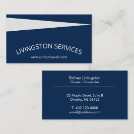 Navy Blue Professional, gebogen en eenvoudig moder Visitekaartje