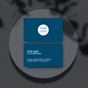 Navy Blue Professional-Visitekaartjes met Logo Visitekaartje