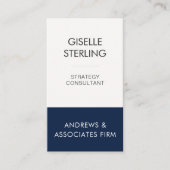 Navy Blue Professioneel Bedrijf Modern Elegant Visitekaartje (Voorkant)