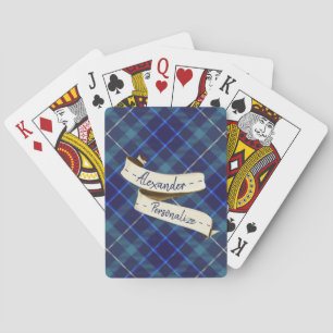 Navy Blue Pset Banner Naam Pokerkaarten