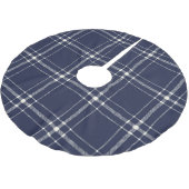 Navy Blue Pset Farmhouse Land Simple Modern Kerstboom Rok (Gekanteld)