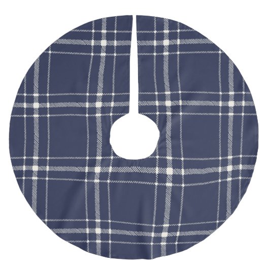 Navy Blue Pset Farmhouse Land Simple Modern Kerstboom Rok (Voorkant)