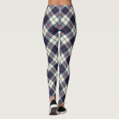 Navy Blue Pset Pattern Leggings (Achterkant)