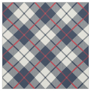 Navy Blue Pset Pattern Stof