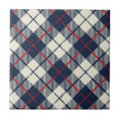 Navy Blue Pset Pattern Tegeltje (Voorkant)