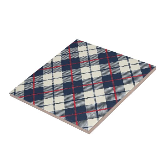 Navy Blue Pset Pattern Tegeltje (Zijkant)