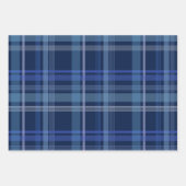 Navy Blue Pset Tartan Cute Retro esthetics Inpakpapier Vel (Voorkant 2)