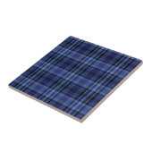 Navy Blue Pset Tartan Tegeltje (Zijkant)