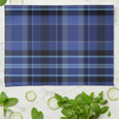 Navy Blue Pset Tartan Theedoek (Gevouwen)