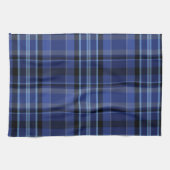Navy Blue Pset Tartan Theedoek (Horizontaal)
