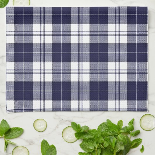 Navy Blue Pset Theedoek (Gevouwen)