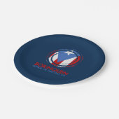 Navy Blue Puerto Rico Borinquen Papieren Bordje (Gekanteld)