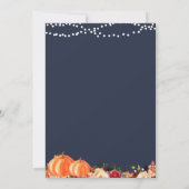 Navy Blue Pumpkin baby shower uitnodiging (Achterkant)