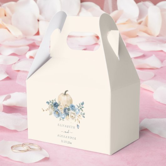 Navy Blue Pumpkin Herfst in Love Wedding Bedankdoosjes (Huwelijk)