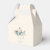 Navy Blue Pumpkin Herfst in Love Wedding Bedankdoosjes (Achterkant)