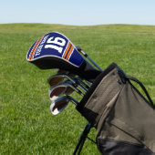 Navy Blue Pumpkin Oranje White Sports Jersey Golfheadcover (Insitu)