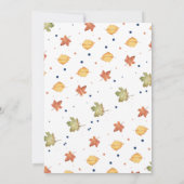 Navy Blue Pumpkin Truck Herfst Baby shower Kaart (Achterkant)