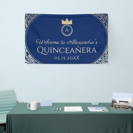 Navy Blue Quinceanera Spandoek (Beurs)