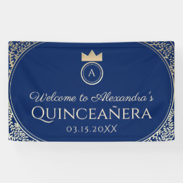Navy Blue Quinceanera Spandoek