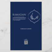 Navy Blue Ramadan Kareem chocoladereep verpakking Flyer (Voorkant)