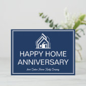 Navy Blue Real Estate Business Custom Marketing Kaart (Staand voorkant)