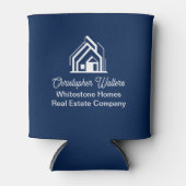 Navy Blue Real Estate Company Personalized Realtor Blikjeskoeler (Voorkant)