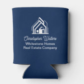 Navy Blue Real Estate Company Personalized Realtor Blikjeskoeler (Achterkant)