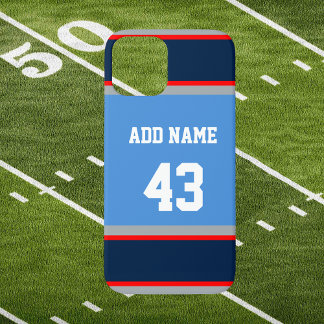 Navy Blue Red en Blue Sports Stripe Case-Mate iPhone Case