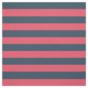 Navy Blue Red Rugby Stripes Striped Pattern Stof