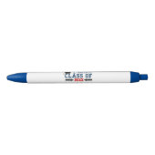Navy Blue Red Typografie Afstuderen Pen (Voorkant)