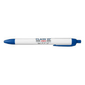 Navy Blue Red Typografie Afstuderen Pen (Bodem)
