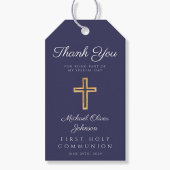 Navy Blue Religious Cross Boy First Community Cadeaulabel