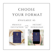 Navy Blue Religious Cross Boy First Community Kaart