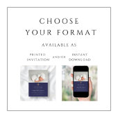 Navy Blue Religious Cross Photo Boy Baptisme Kaart