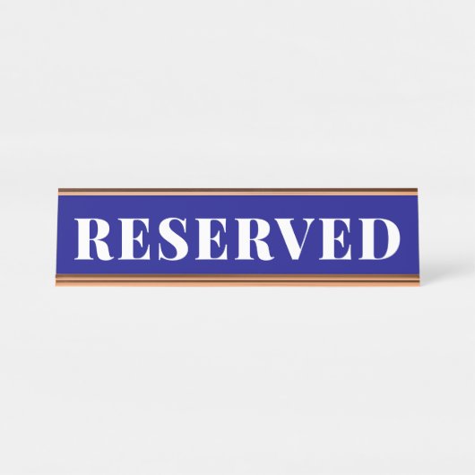 Navy Blue RESERVED Desk Name Bord Bureau Naambordje (Voorkant)