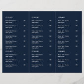 Navy Blue Restaurant Logo Afhaalmenu Ontwerp (Achterkant)