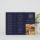 Navy Blue Restaurantontwerp | Aangepast Afhaalmerk (Staand voorkant)