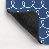 Navy Blue Retro Colorful Modern Doodles Muismat (Hoek)