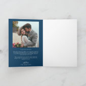 Navy Blue Retro Love and Bedankt White Arch Weddin (Binnen)