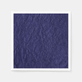 Navy Blue Retro Verfrommeld papier Servetten (Voorkant)