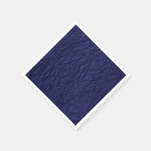 Navy Blue Retro Verfrommeld papier Servetten (Hoek)