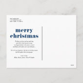 Navy Blue Retro Vrolijke Kerstfoto Collage Feestdagenkaart (Achterkant)