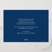 Navy Blue Retro Vrolijke Kerstfoto Collage Folie Feestdagenkaart (Achterkant)